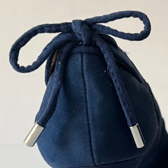 NEW Franco Sarto Real Suede Bow Back Pumps Shoes in Blue, Size 7.5 M - Picture 3 of 16